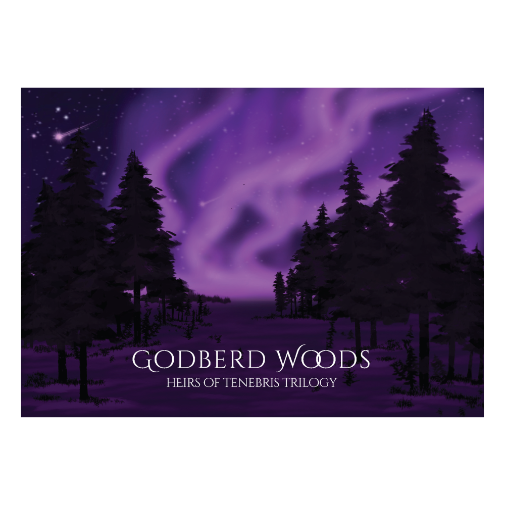 Godberd Woods Postcard | Book Art | Young Adult Fantasy | Brianna R. Shaffery | epic fantasy, NJ author, NJ fantasy author